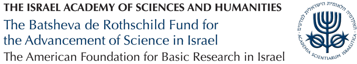 The Israel Academy of Sciences and Humanities, The Batsheva de Rothschild Fund for the advancement of Science in Israel