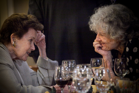 Helen Kimmel (L) with Prof. Ada Yonath