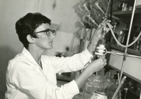 Dr. Zwillenberg-Fridman as a young scientist in the lab of the late Prof. Nathan sharon