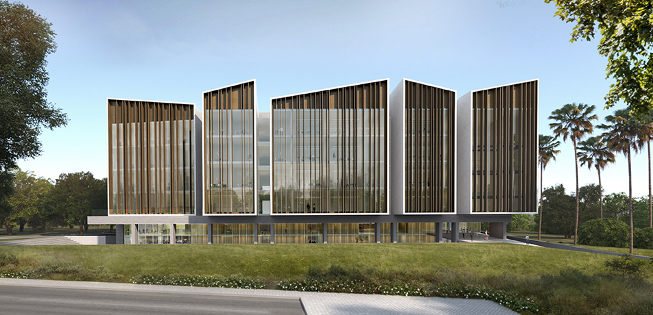 The neuroscience building rendering 