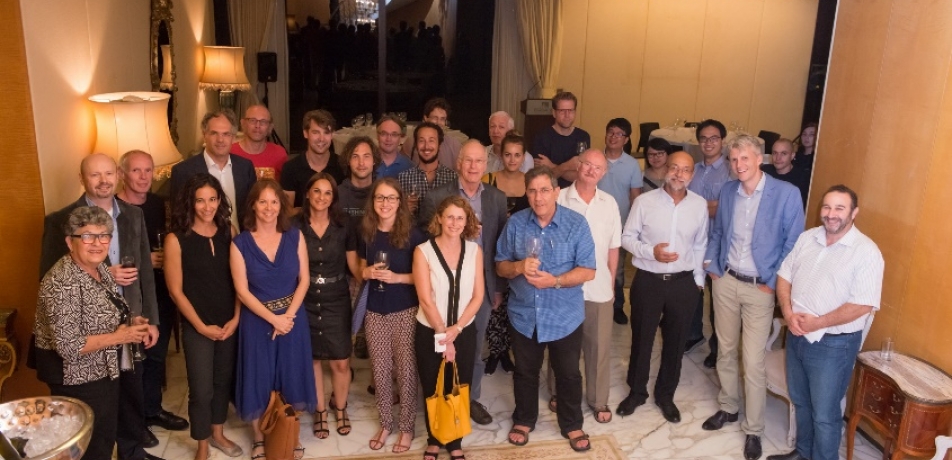 NKI and Weizmann Institute participants at the farewell dinner, Wolfson House