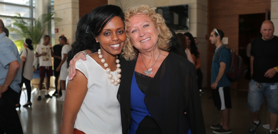 Sparks administrator Freihut Belay-Tadela and Hana Pergament