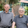Prof. Leslie Leiserowitz (left), Prof. Meir Lahav and Prof. Zelig Eshhar