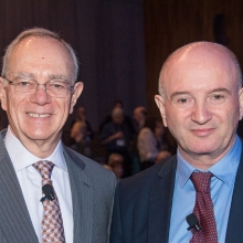 Prof. Rafael Reif (left) and Prof. Daniel Zajfman