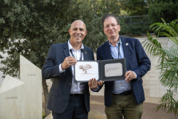Celebrating Giving:  Marking new inscriptions on the International Plaza Donor Wall