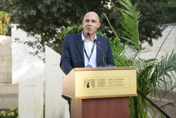 Celebrating Giving:  Marking new inscriptions on the International Plaza Donor Wall