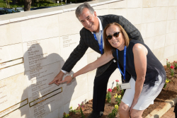 Celebrating Giving: Marking new inscriptions on the International Plaza Donor Wall
