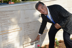 Celebrating Giving: Marking new inscriptions on the International Plaza Donor Wall