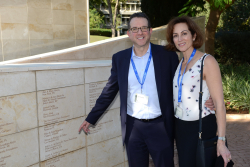 Celebrating Giving: Marking new inscriptions on the International Plaza Donor Wall