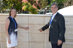 Celebrating Giving: Marking new inscriptions on the International Plaza Donor Wall