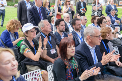 Celebrating Giving: Marking new inscriptions on the International Plaza Donor Wall