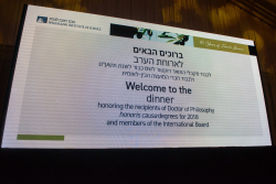 Dinner honoring the recipients of Doctor of Philosophy honoris causa degrees for 2018 and members of the International Board