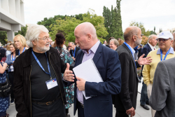 Dedication ceremony of the renovated Stone Administration Building