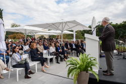 Dedication ceremony of the renovated Stone Administration Building
