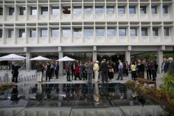 Dedication ceremony of the renovated Stone Administration Building