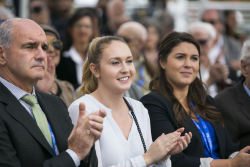 Dedication ceremony of the renovated Stone Administration Building