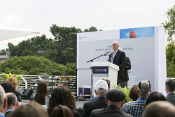 Dedication ceremony of the renovated Stone Administration Building