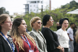 Dedication ceremony of the renovated Stone Administration Building