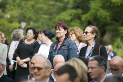 Dedication ceremony of the renovated Stone Administration Building