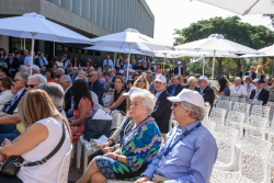 Celebrating Giving: Marking new inscriptions on the International Plaza Donor Wall