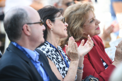 Celebrating Giving: Marking new inscriptions on the International Plaza Donor Wall
