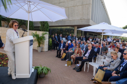 Celebrating Giving: Marking new inscriptions on the International Plaza Donor Wall