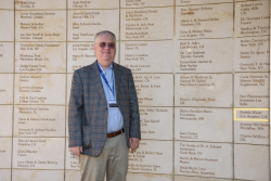 Celebrating Giving: Marking new inscriptions on the International Plaza Donor Wall