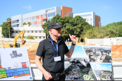 Tour of development projects under construction on campus