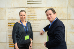 Celebrating Giving: Marking new inscriptions on the International Plaza Donor Wall