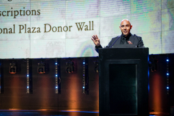 Celebrating Giving: Marking new inscriptions on the International Plaza Donor Wall