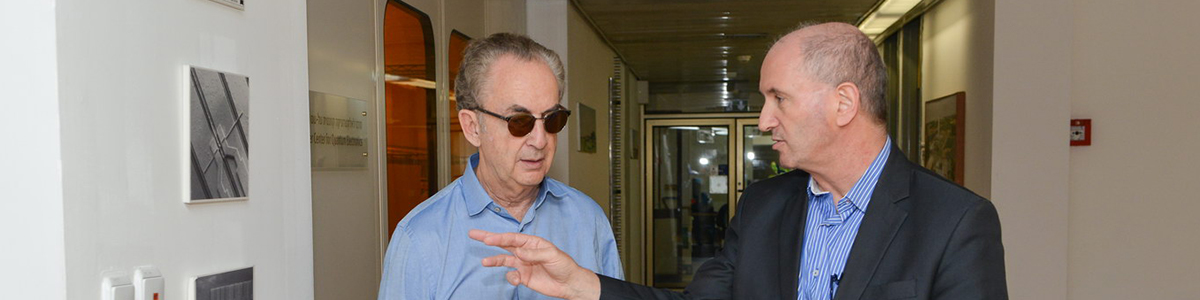 Gerry Schwartz with the president of Weizmann Institution of Science, Prof. Daniel Zajfman, May 2016