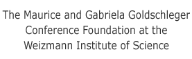 Maurice and Gabriela Goldschleger conference fundation