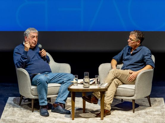 חיים באר וצחי פלפל | צילום: חנה נודלמן