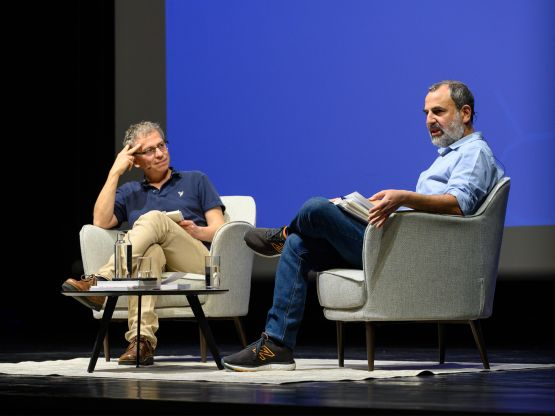 אלמוג בהר וצחי פלפל | צילום: אוהד הרכס 