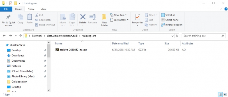 Verifying a file's offline tape storage availability via the O attribute