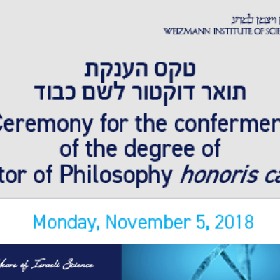 Ceremony for the conferment of the degree of Doctor of Philosophy