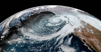 Satellite image of a winter storm in western North America. Source: Cooperative Institute for Research in the Atmosphere (CIRA)