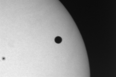 The Transit of Venus, June 6 2012 (the dot on the left is a sunspot) + “Off Axis” White Light solar filter