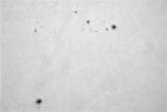 Sunspots, June 5 2012, + “Off Axis” White Light solar filter