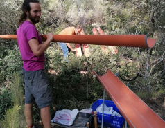 Building Rain exclusion experiment in Yishi